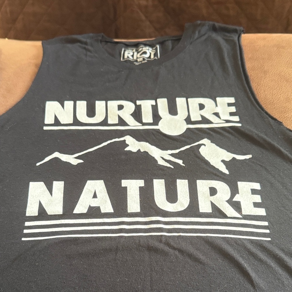 Sub_Urban Riot Black Muscle Tee with White Print